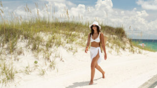 Woman Walking on the Beach in Florida