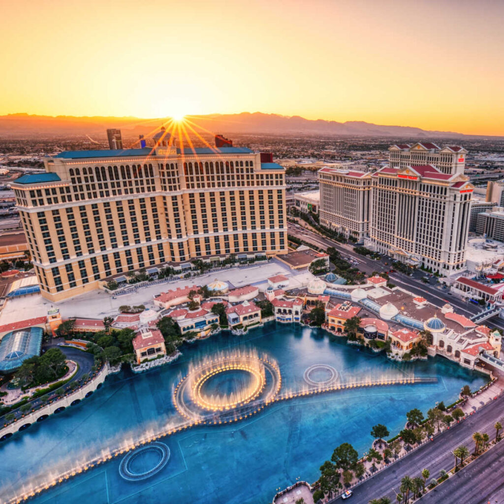 Las Vegas at sunset