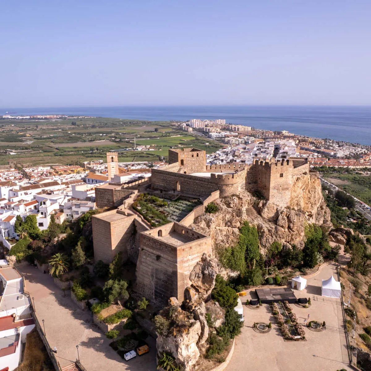 Aerial view of Salobreña Castle