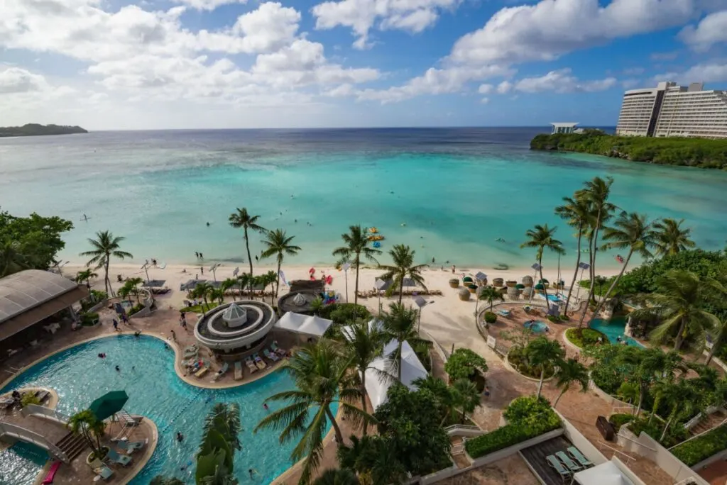 View from a beautiful resort in Guam