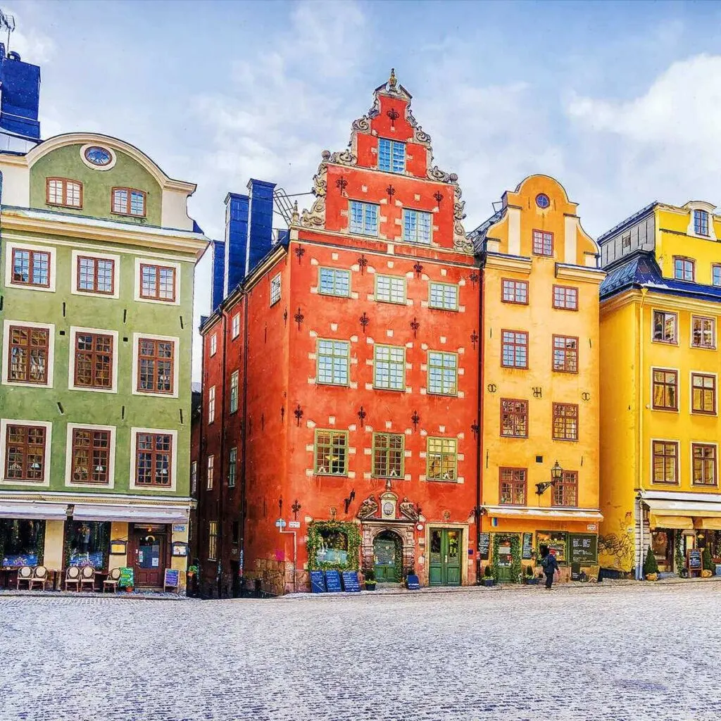 Colorful Gamla Stan In Stockholm, Sweden