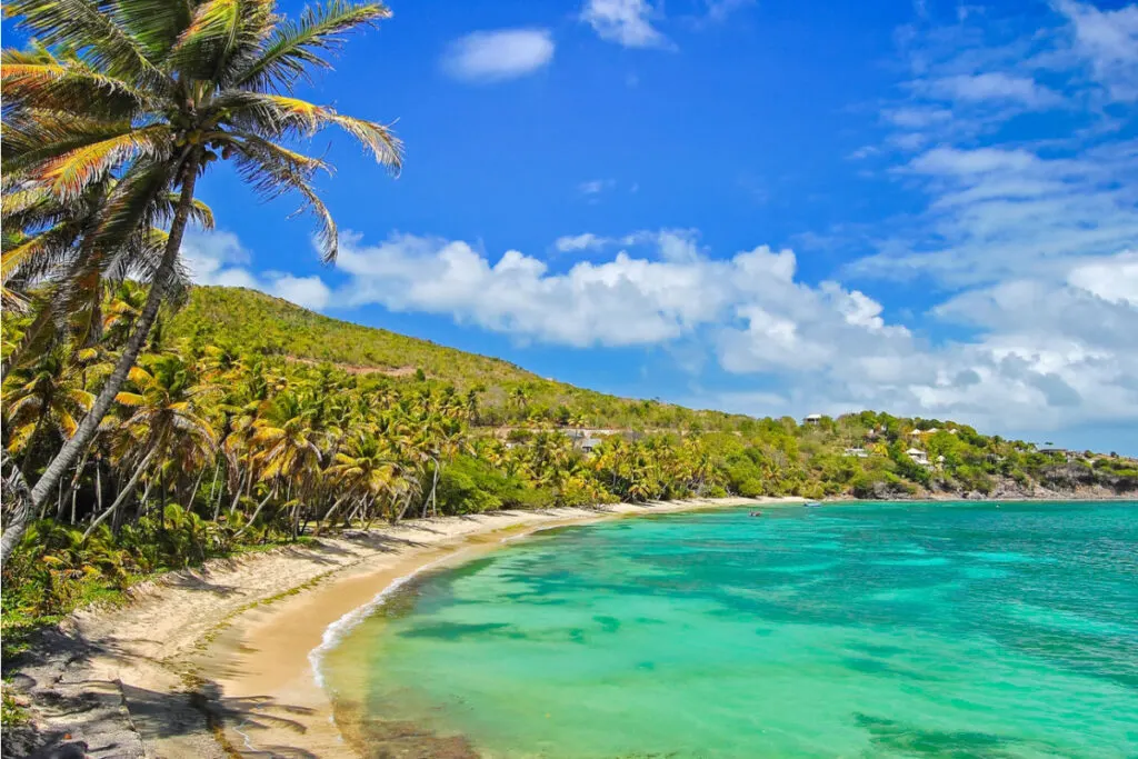 Industry Bay in Bequia of The Grenadines