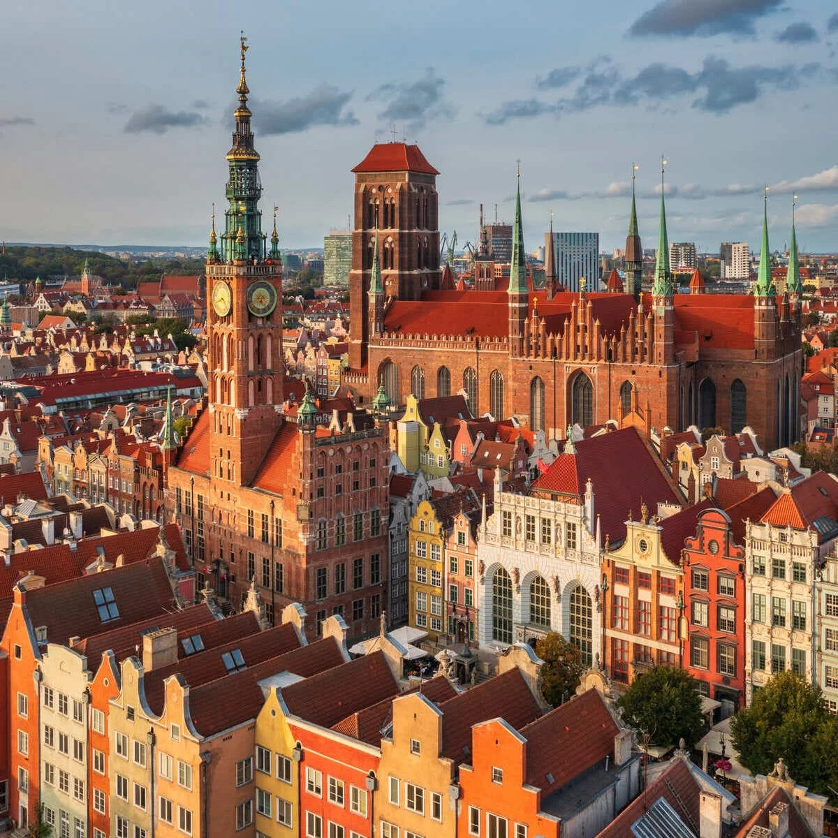Panoramic View Of Old Town Gdansk, Poland