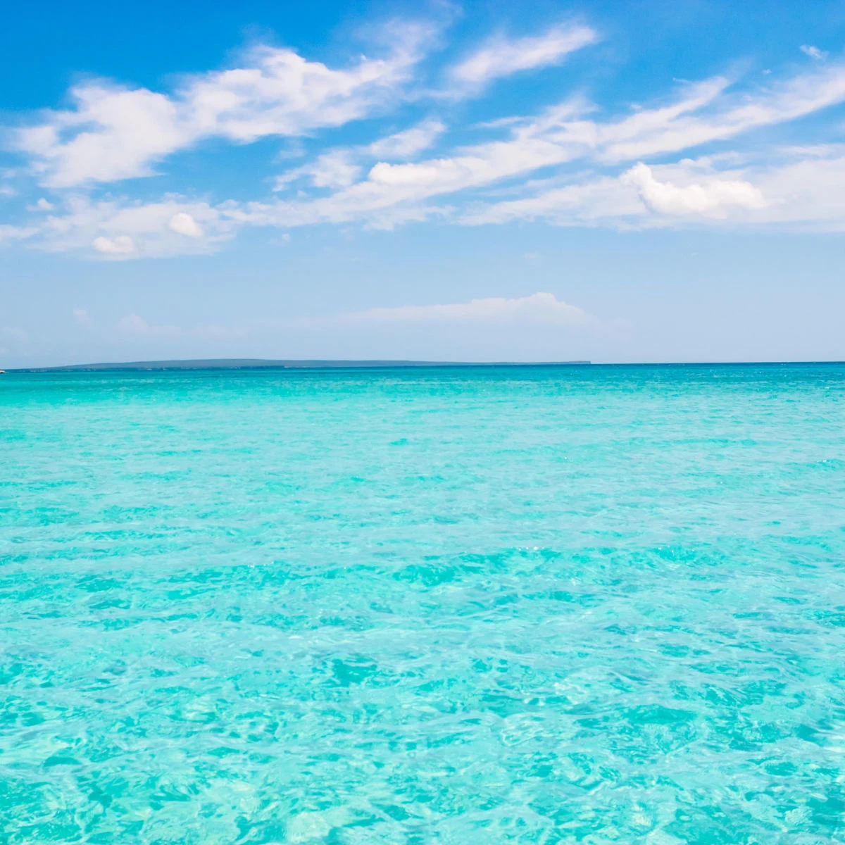 Pristine blue waters of Bahía de las Águilas in Dominican Republic