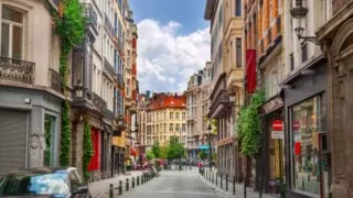 Vibrant street in Brussels